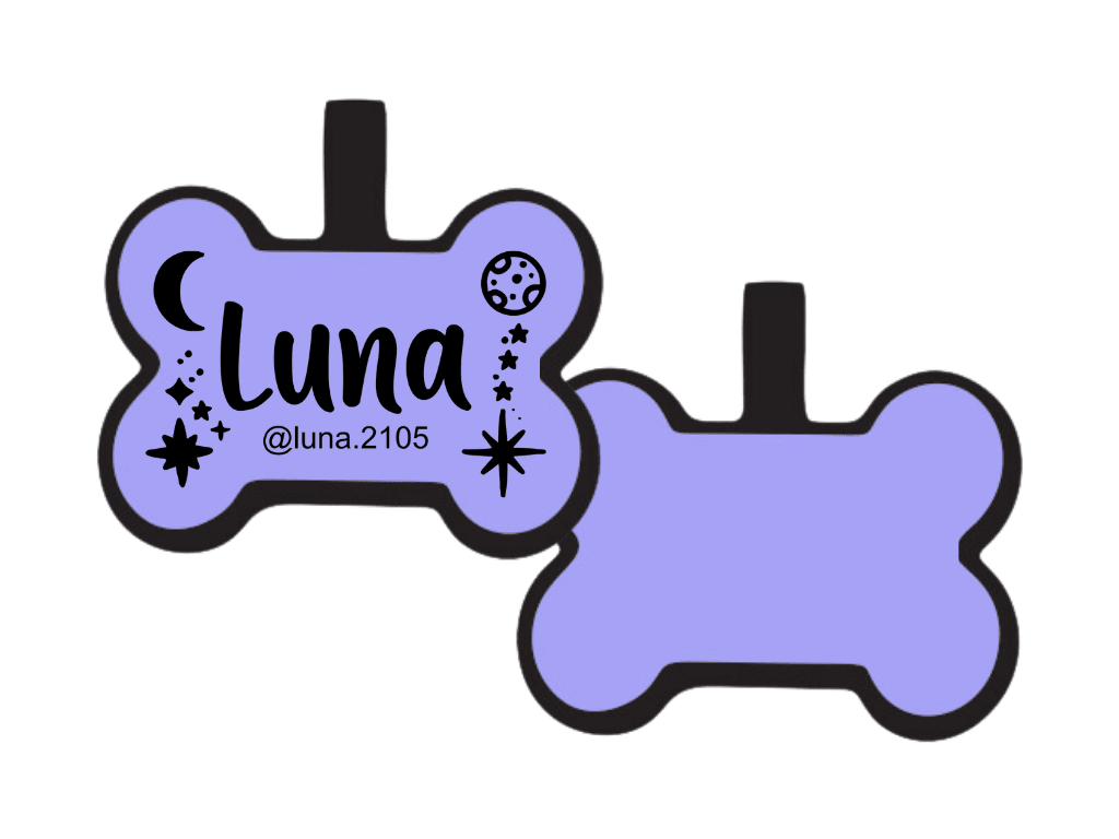 PLACA DE IDENTIFICACIÓN HUESO - LUNAS Y ESTRELLAS12
