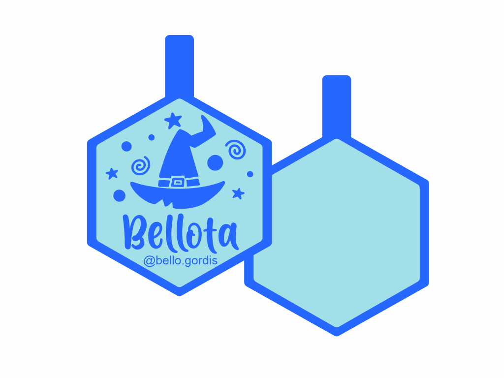 PLACA DE IDENTIFICACIÓN HALLOWEEN HEXÁGONO - WITCH13