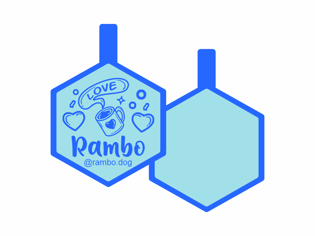 PLACA DE IDENTIFICACIÓN HEXÁGONO - COFFE LOVE14