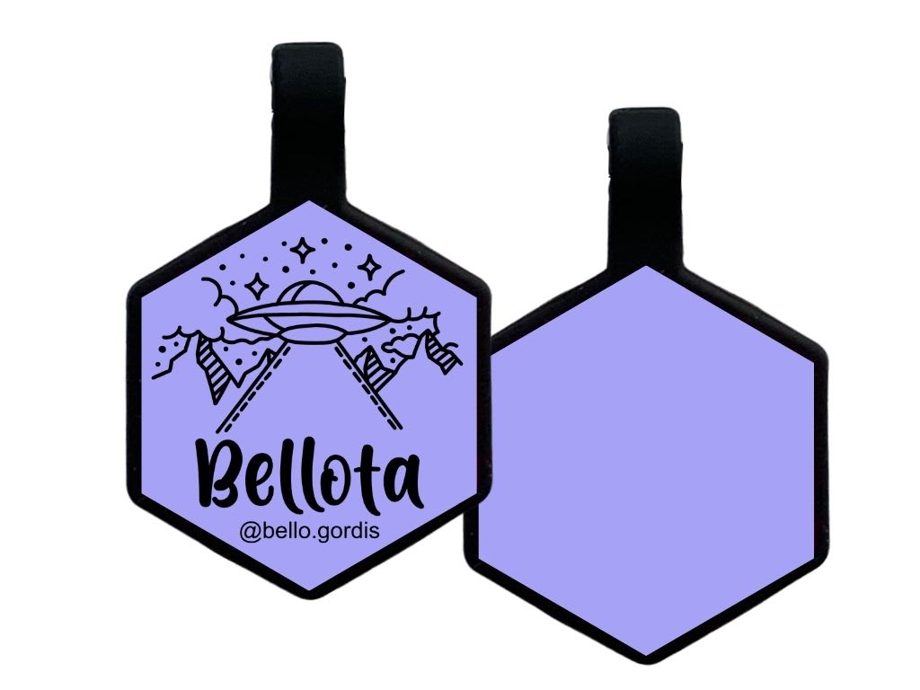 PLACA DE IDENTIFICACIÓN HEXÁGONO - ALIEN12