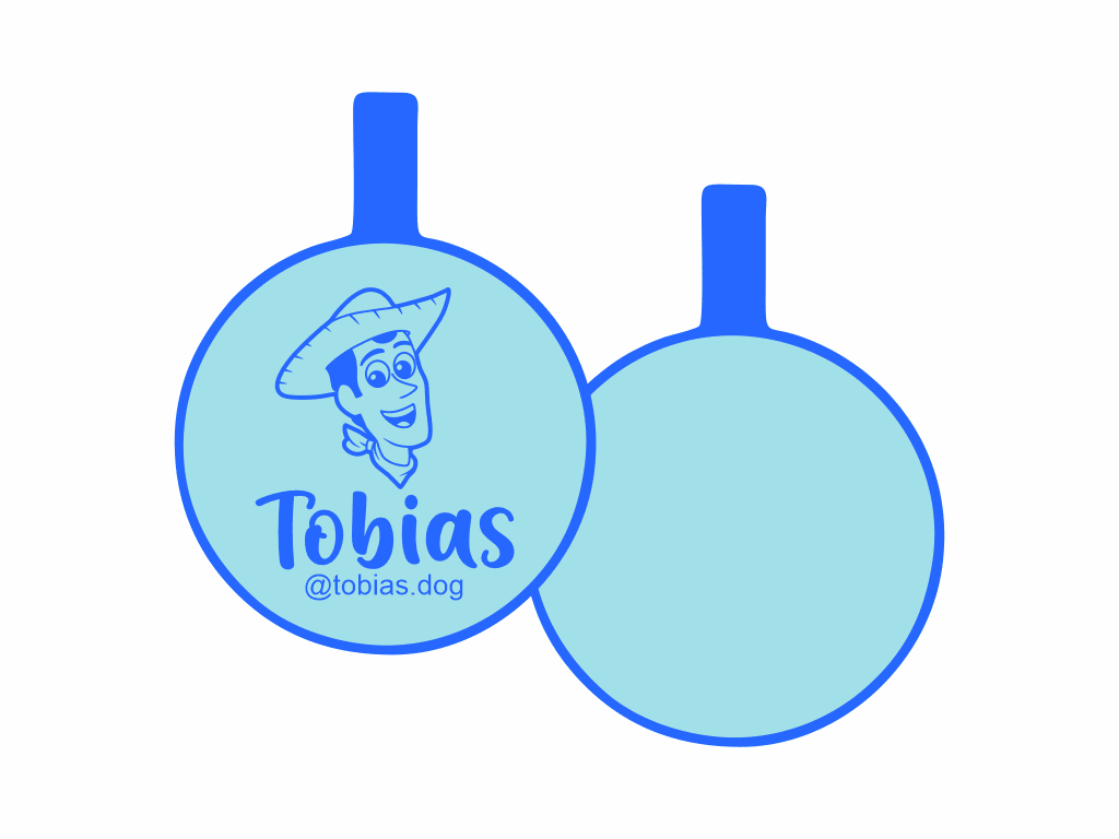 PLACA DE IDENTIFICACIÓN CIRCULO - WOODY14