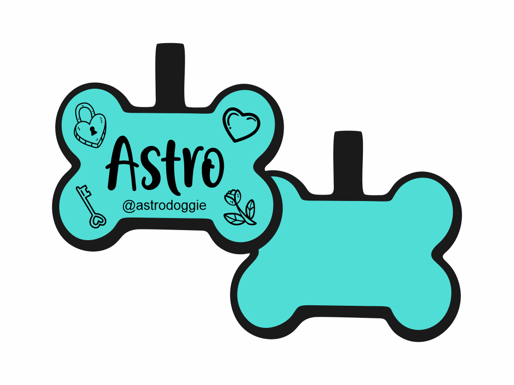 PLACA DE IDENTIFICACIÓN HUESO - LOVE TIME4