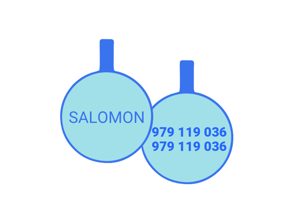 PLACA DE IDENTIFICACIÓN CIRCULO PEQUEÑO - DOBLE AZUL1