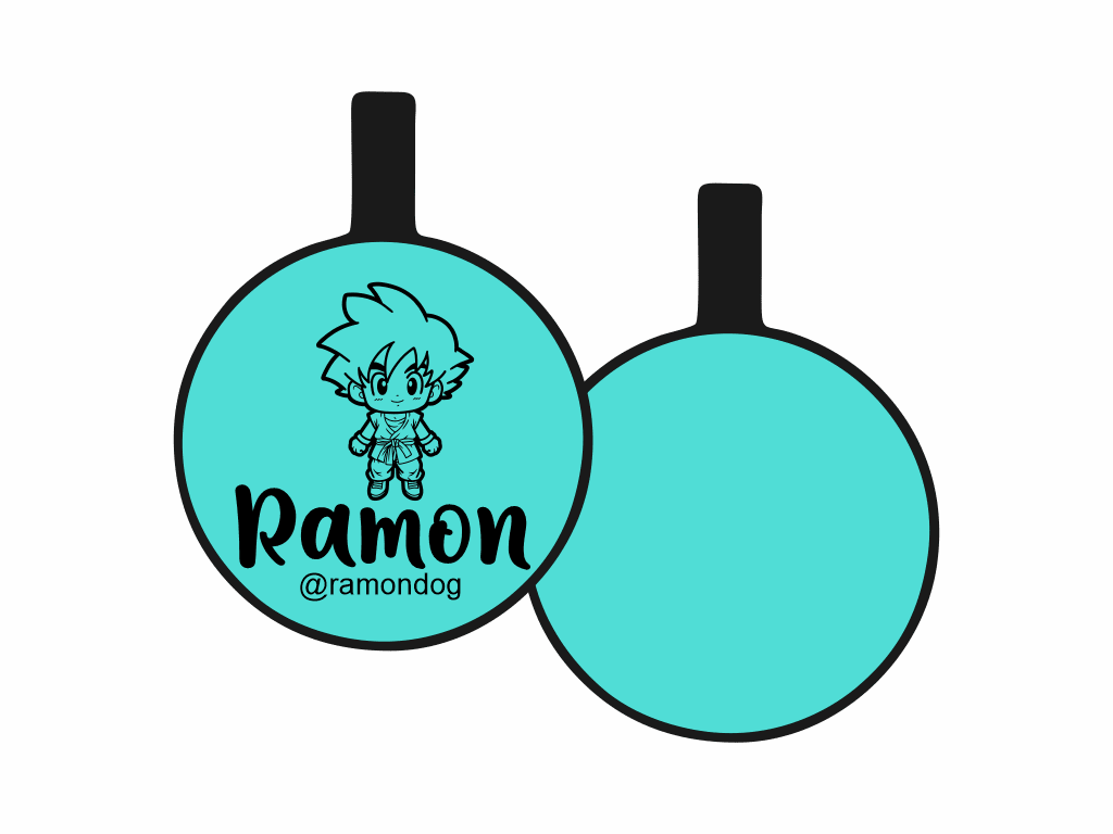 PLACA DE IDENTIFICACIÓN CIRCULO - GOKU4