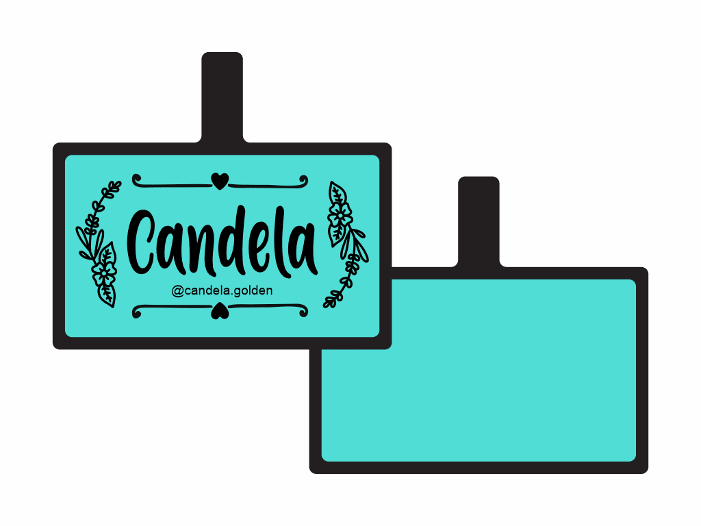 PLACA DE IDENTIFICACIÓN RECTÁNGULO - FLORES4