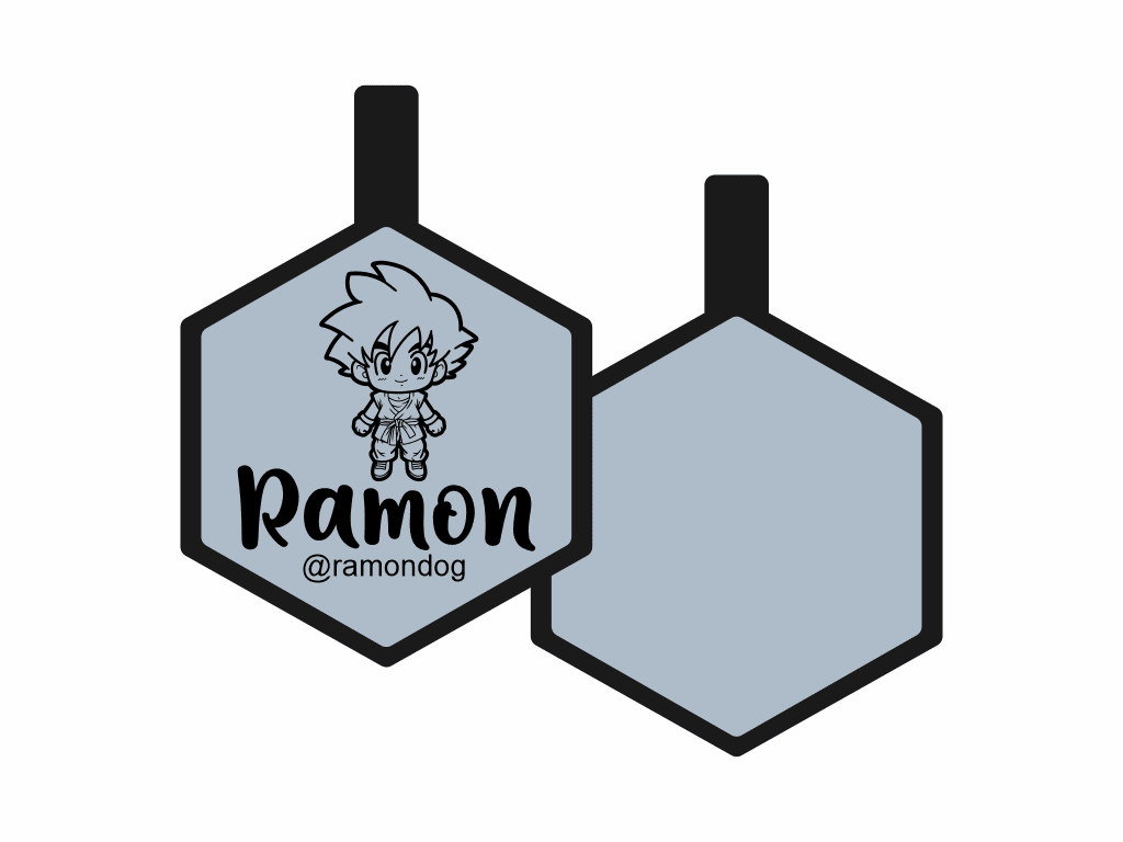 PLACA DE IDENTIFICACIÓN HEXÁGONO - GOKU6