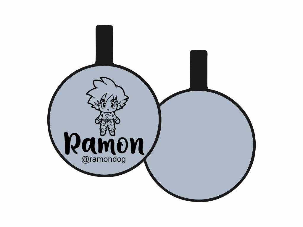 PLACA DE IDENTIFICACIÓN CIRCULO - GOKU6