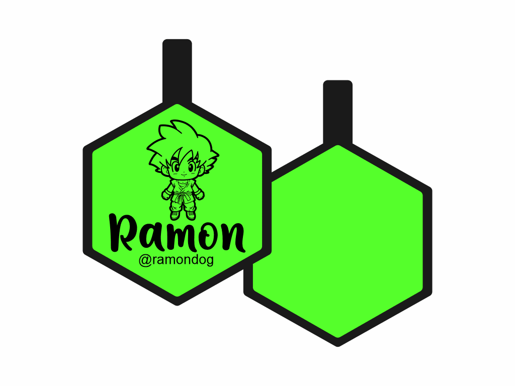 PLACA DE IDENTIFICACIÓN HEXÁGONO - GOKU7