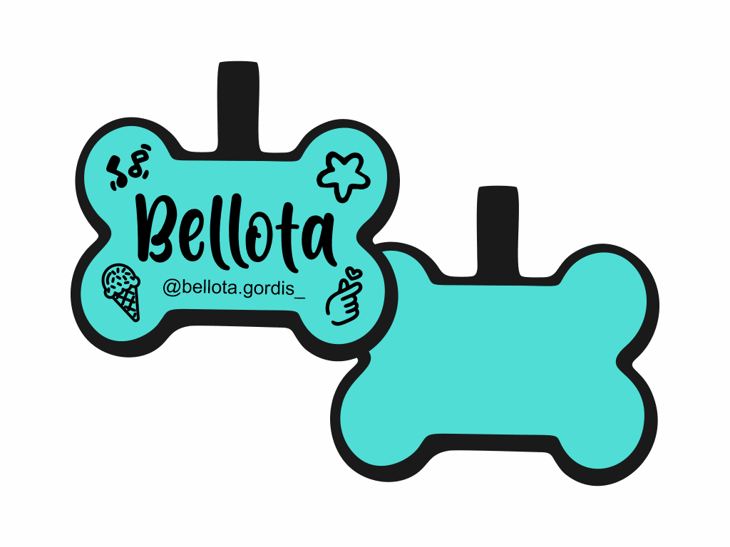 PLACA DE IDENTIFICACIÓN HUESO - LOVELY4