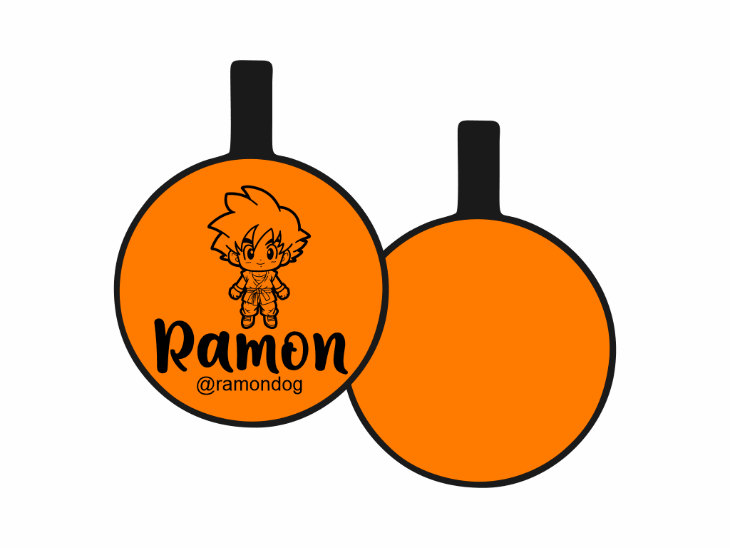 PLACA DE IDENTIFICACIÓN CIRCULO - GOKU9