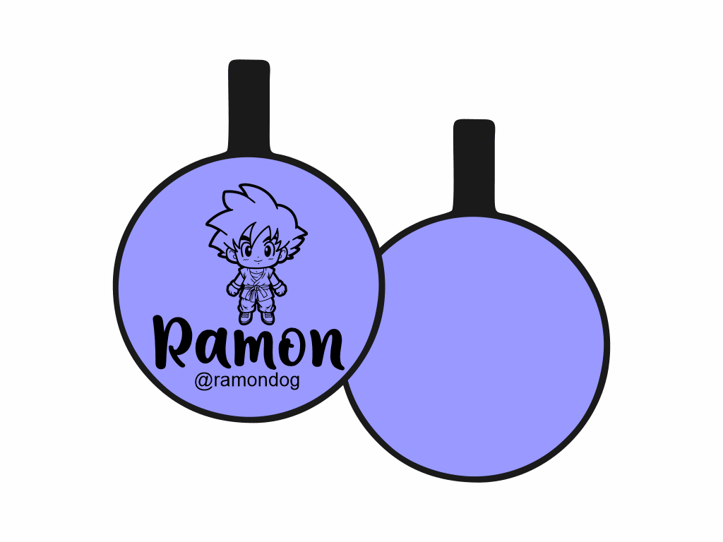 PLACA DE IDENTIFICACIÓN CIRCULO - GOKU12