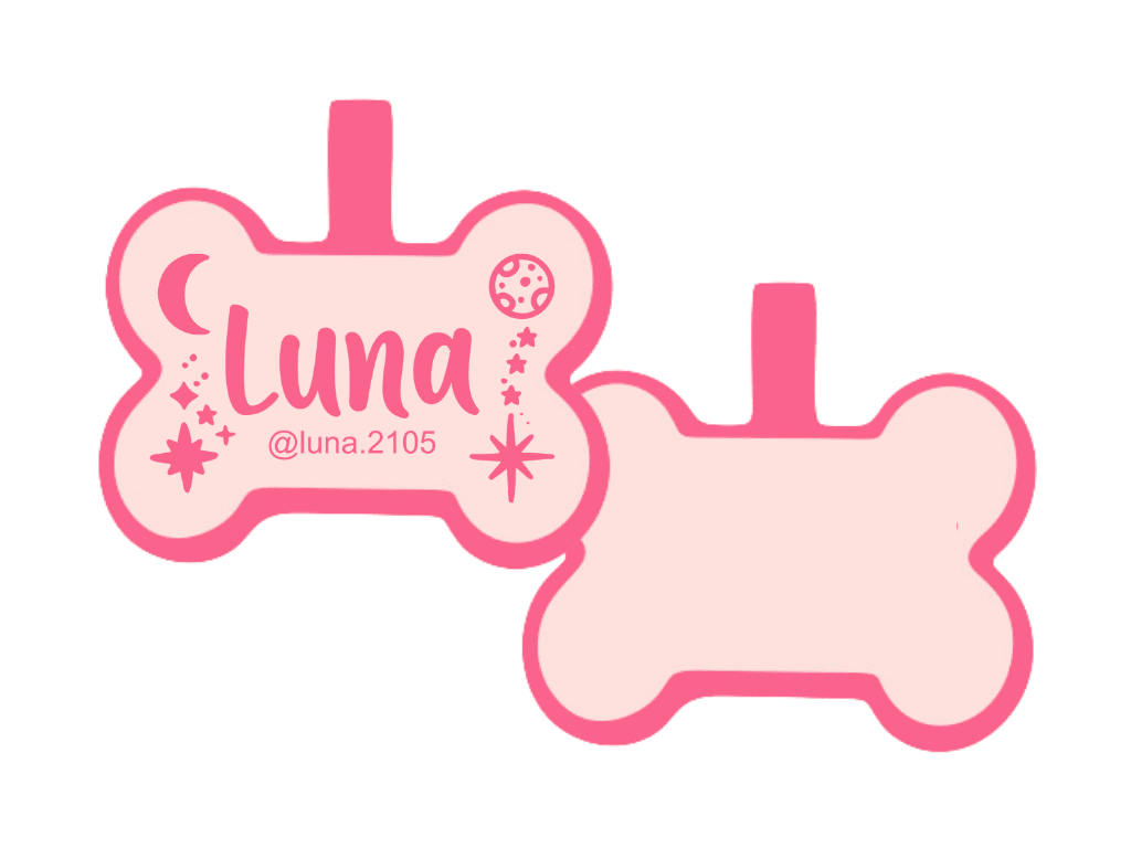 PLACA DE IDENTIFICACIÓN HUESO - LUNAS Y ESTRELLAS14