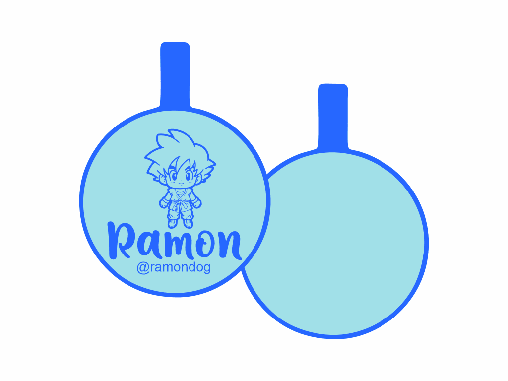 PLACA DE IDENTIFICACIÓN CIRCULO - GOKU14