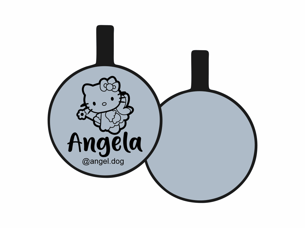 PLACA DE IDENTIFICACIÓN CIRCULO - FAIRY HELLO KITTY6