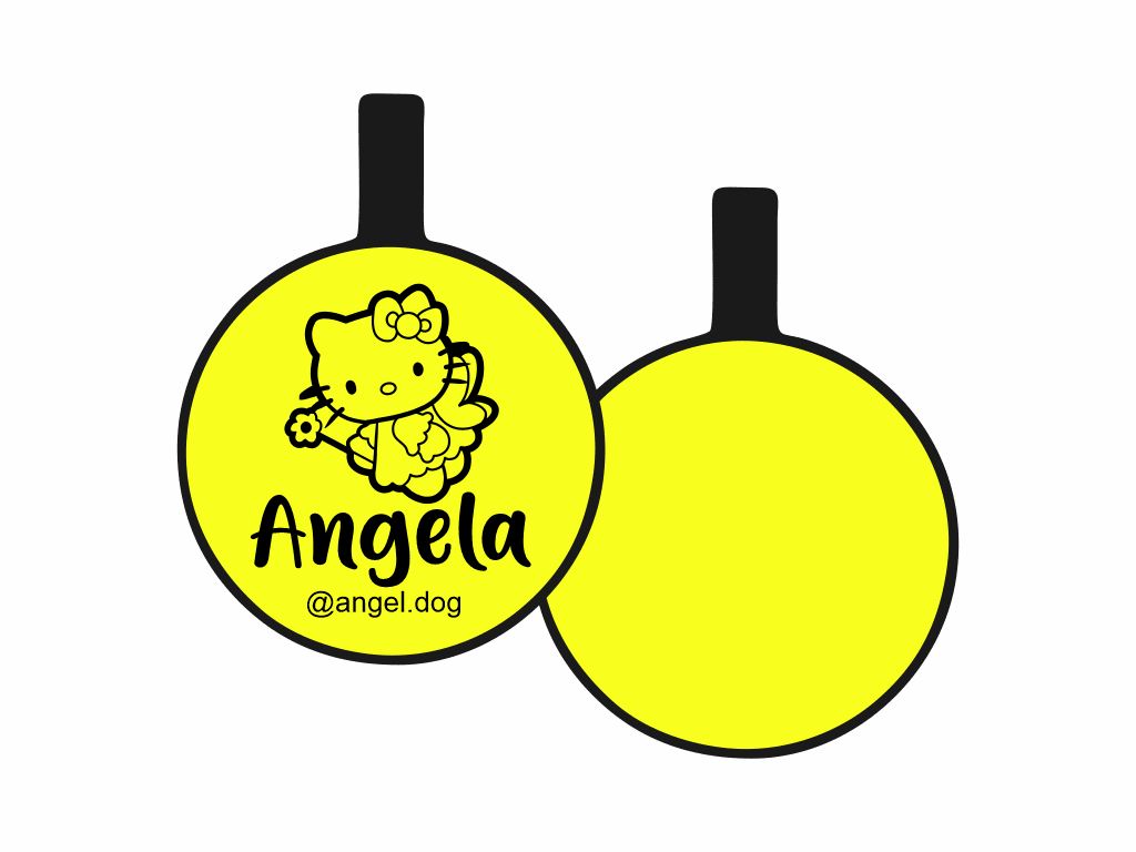 PLACA DE IDENTIFICACIÓN CIRCULO - FAIRY HELLO KITTY7