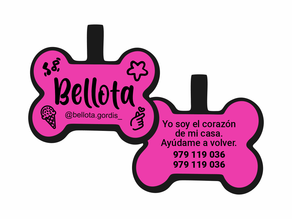 PLACA DE IDENTIFICACIÓN HUESO - LOVELY5