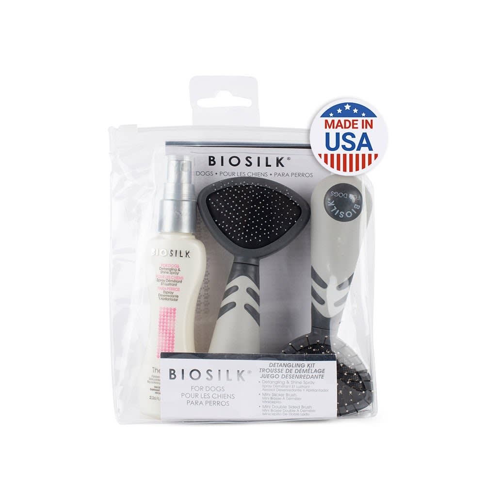 Biosilk Kit Detangling: Spray Desenredante De 67 ml. + 2 Cepillos1