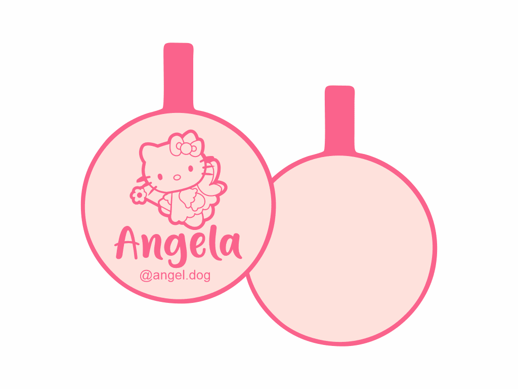 PLACA DE IDENTIFICACIÓN CIRCULO - FAIRY HELLO KITTY13