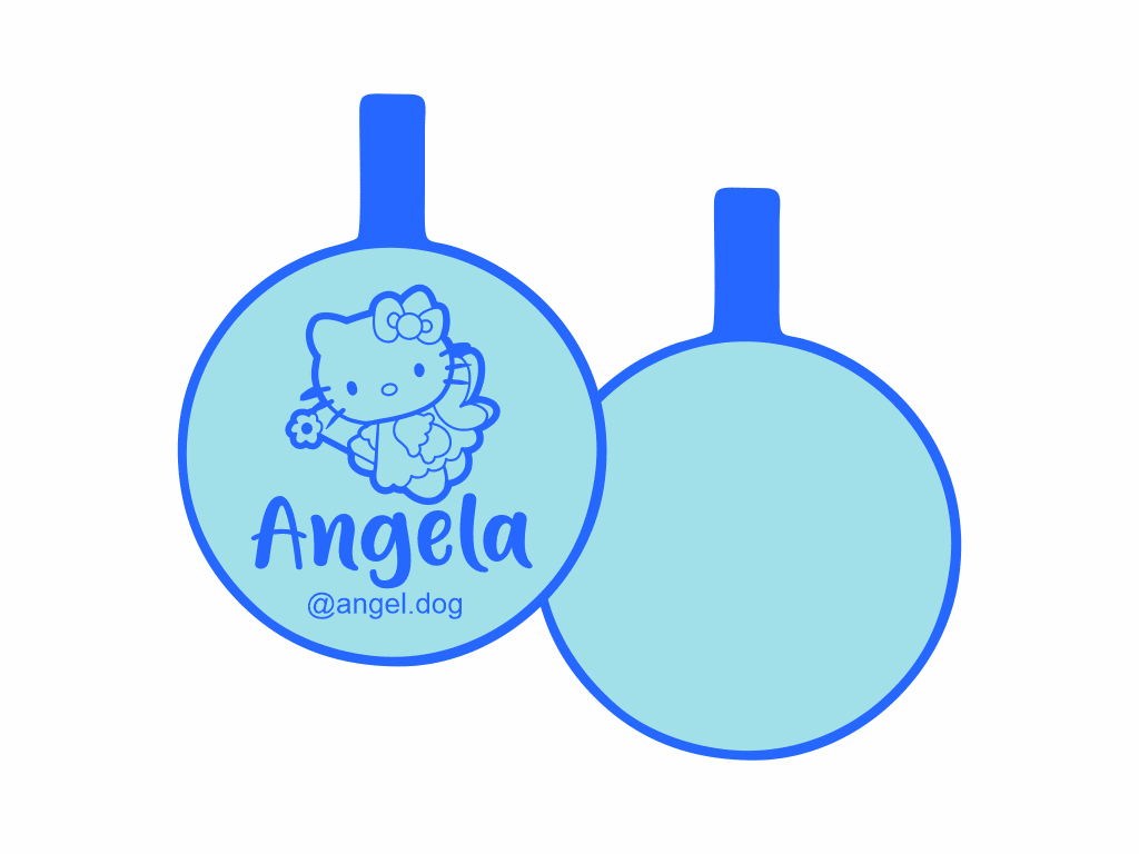 PLACA DE IDENTIFICACIÓN CIRCULO - FAIRY HELLO KITTY14