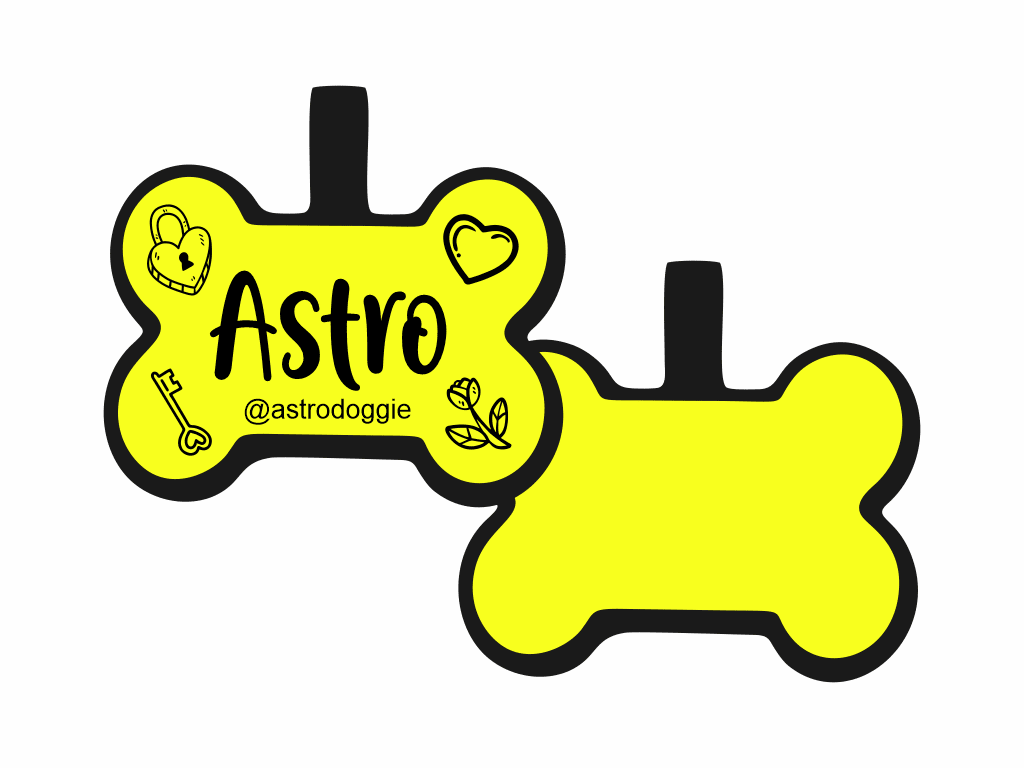 PLACA DE IDENTIFICACIÓN HUESO - LOVE TIME6