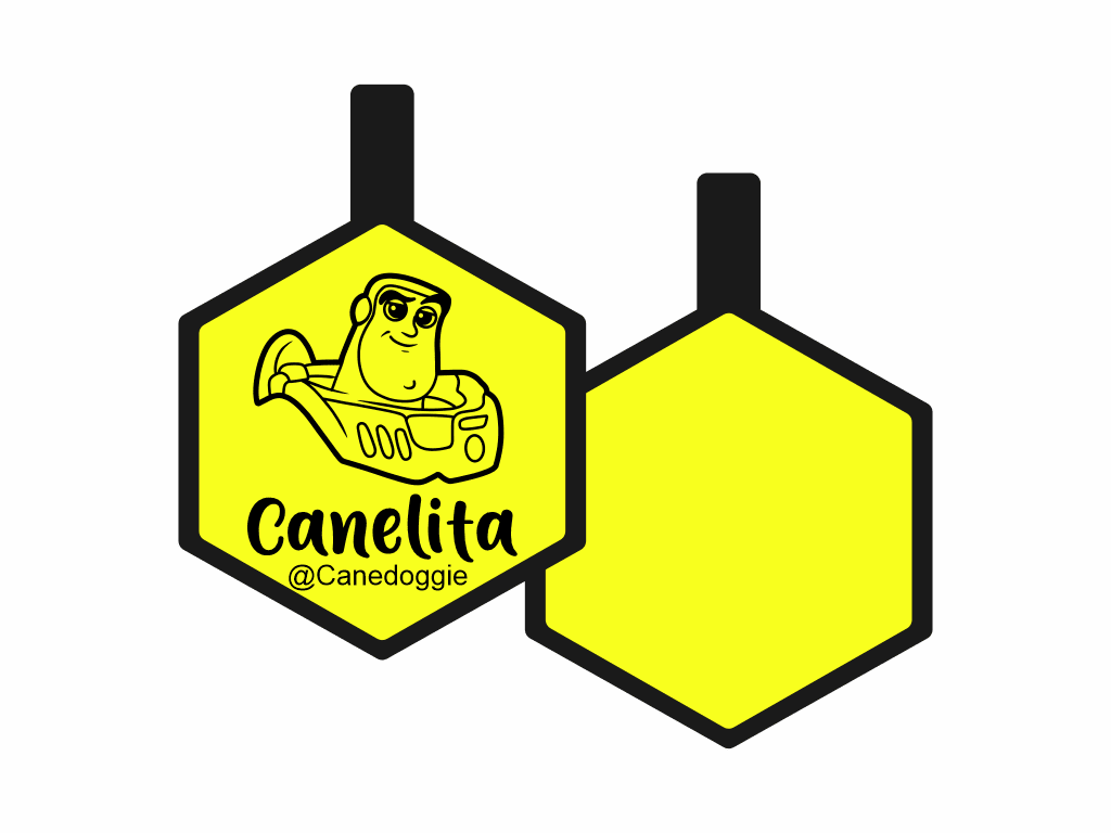 PLACA DE IDENTIFICACIÓN HEXÁGONO - BUZZ LIGTHYEAR7