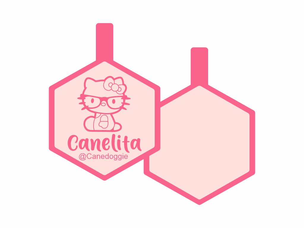 PLACA DE IDENTIFICACIÓN HEXÁGONO - DOCTOR HELLO KITTY13