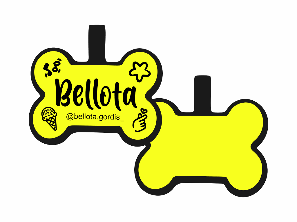 PLACA DE IDENTIFICACIÓN HUESO - LOVELY7