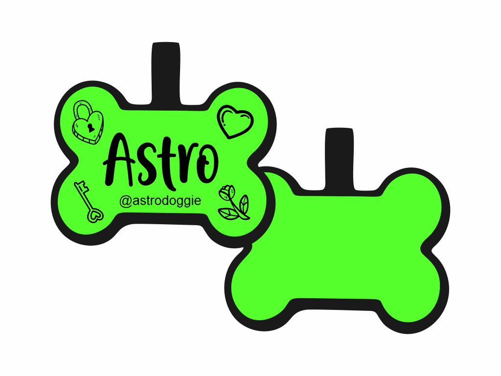 PLACA DE IDENTIFICACIÓN HUESO - LOVE TIME7