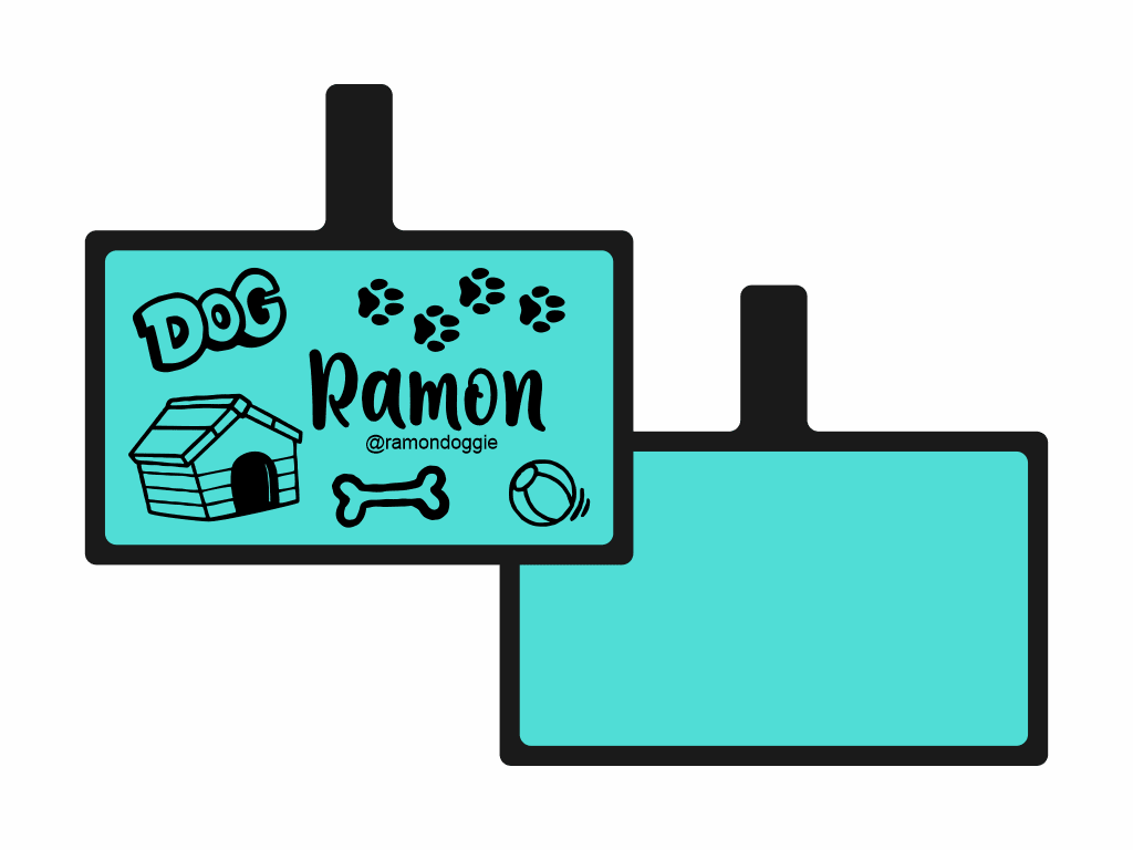 PLACA DE IDENTIFICACIÓN RECTÁNGULO - DOGGIE4