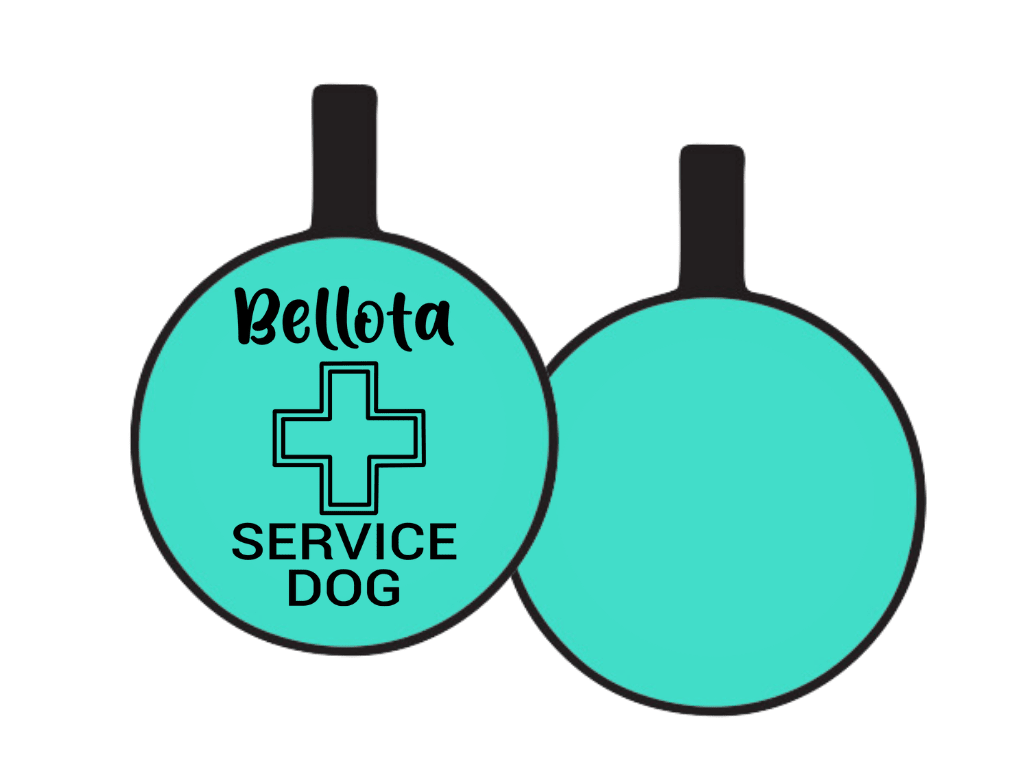 PLACA DE IDENTIFICACIÓN CIRCULO - PERRO DE SERVICIO CRUZ4