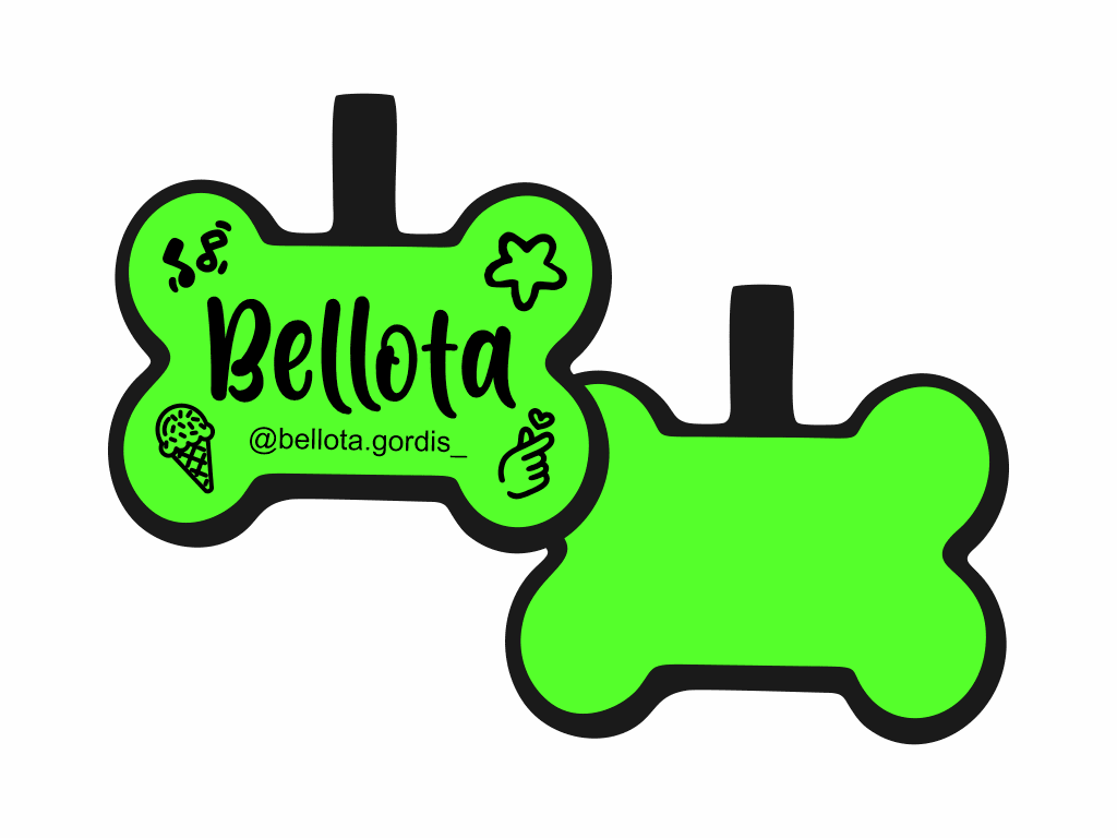 PLACA DE IDENTIFICACIÓN HUESO - LOVELY8