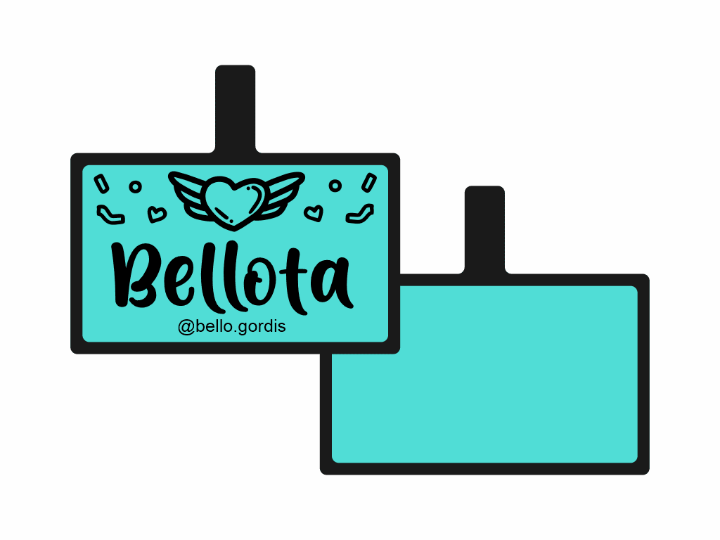 PLACA DE IDENTIFICACIÓN RECTÁNGULO - CORAZON VOLADOR4