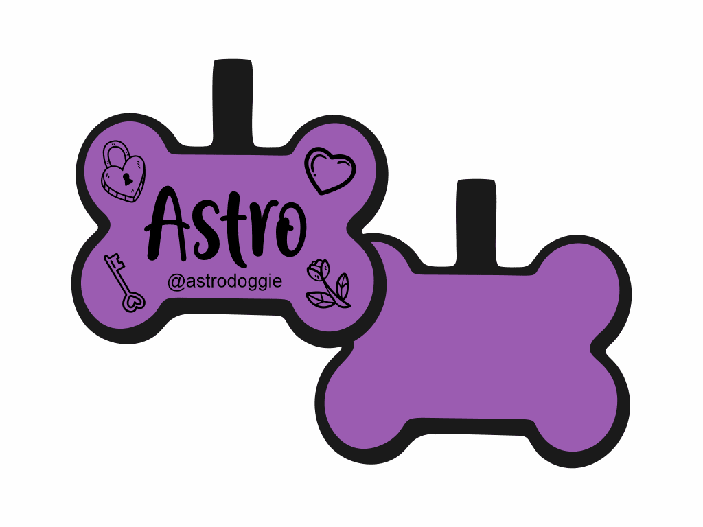 PLACA DE IDENTIFICACIÓN HUESO - LOVE TIME8