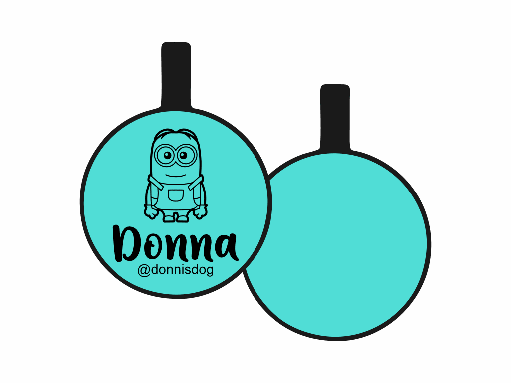 PLACA DE IDENTIFICACIÓN CIRCULO - MININ DAVE4