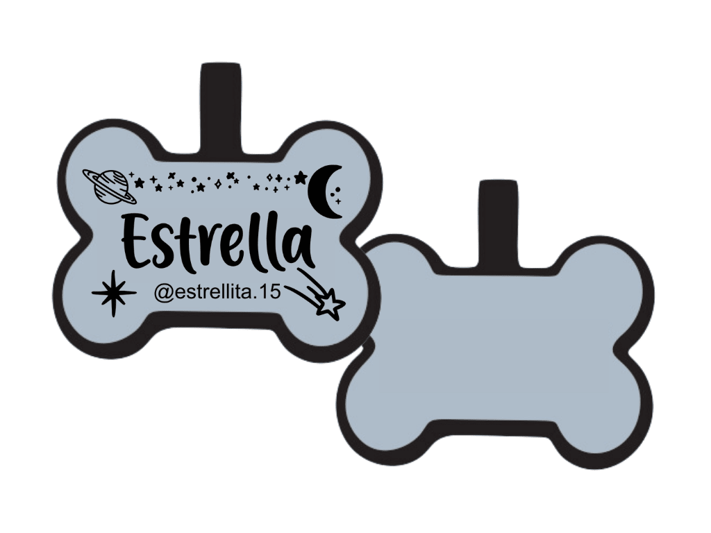 PLACA DE IDENTIFICACIÓN HUESO - ESTRELLA FUGAZ5