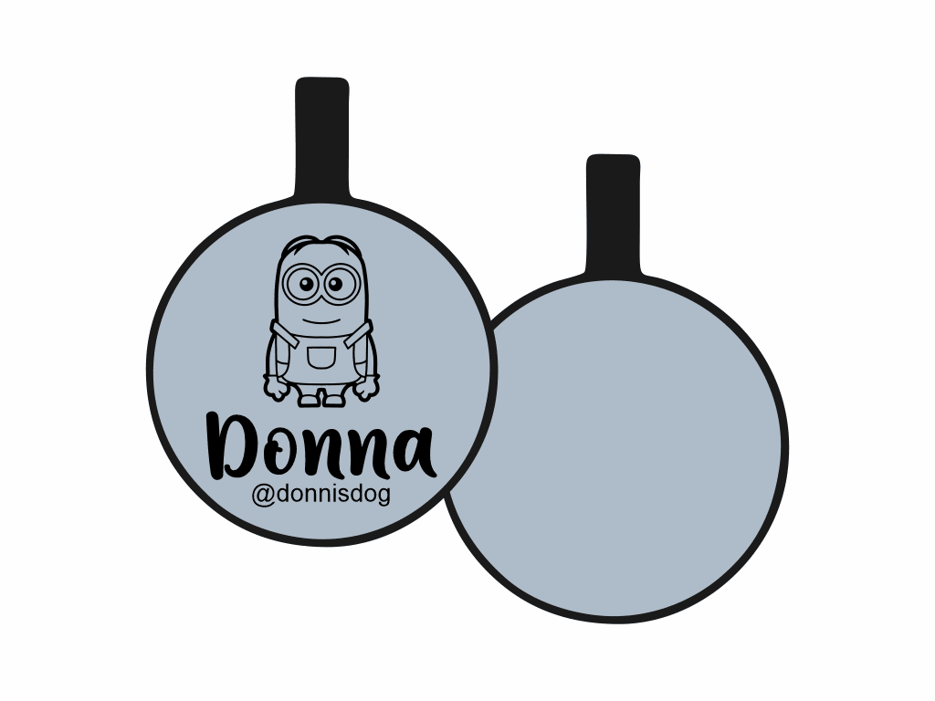 PLACA DE IDENTIFICACIÓN CIRCULO - MININ DAVE6