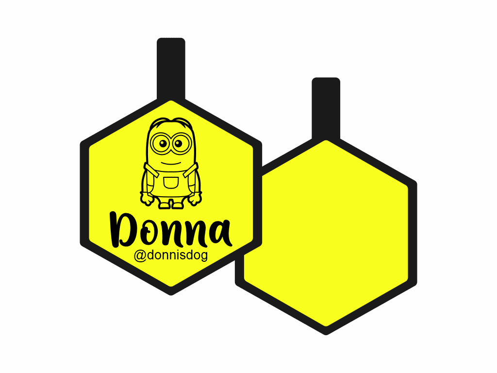 PLACA DE IDENTIFICACIÓN HEXÁGONO - MINION DAVE7