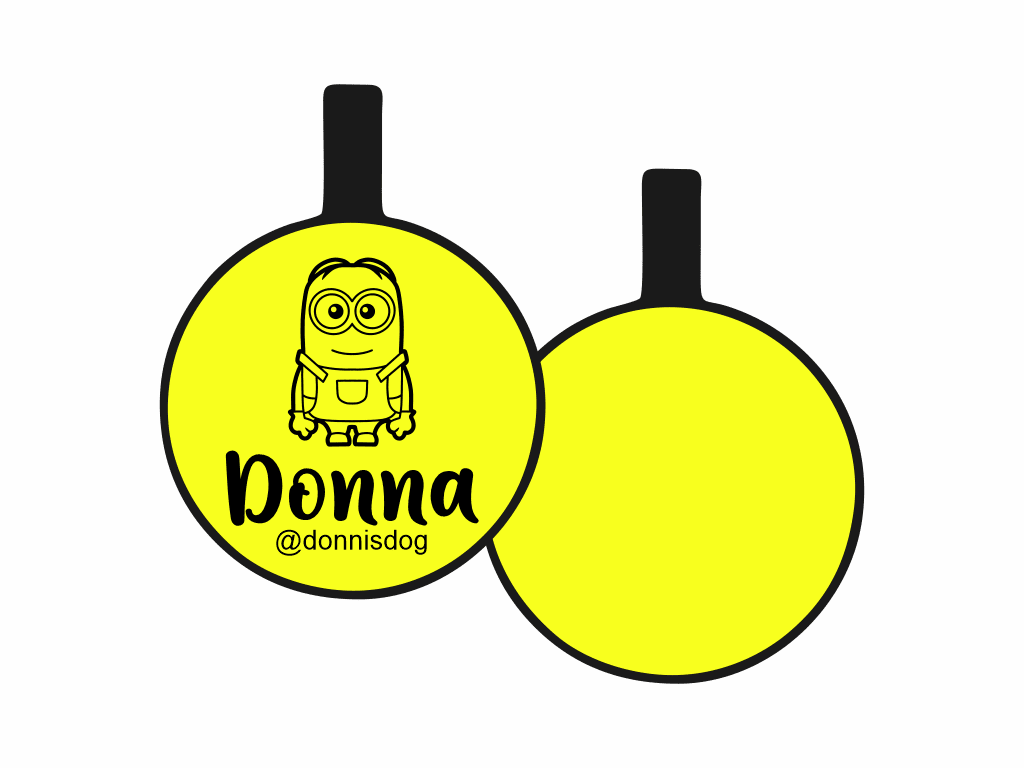 PLACA DE IDENTIFICACIÓN CIRCULO - MININ DAVE7