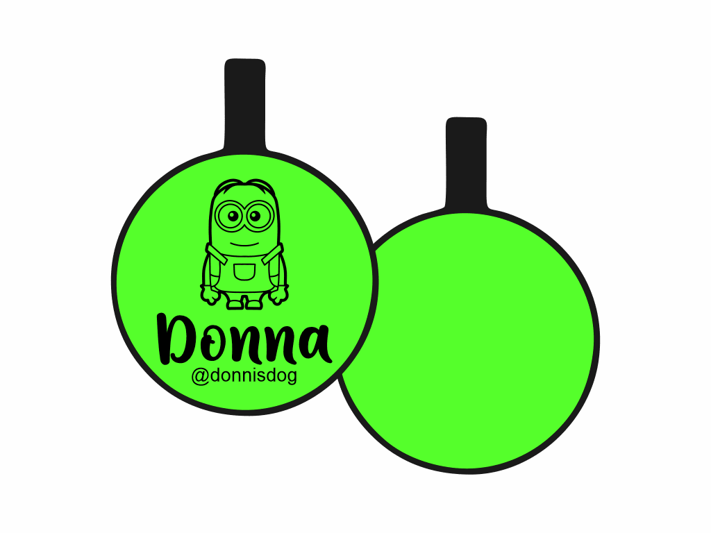 PLACA DE IDENTIFICACIÓN CIRCULO - MININ DAVE8