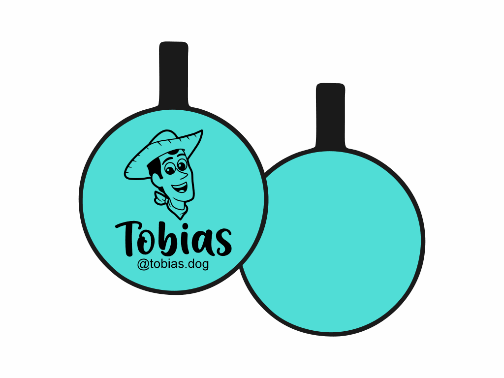 PLACA DE IDENTIFICACIÓN CIRCULO - WOODY4