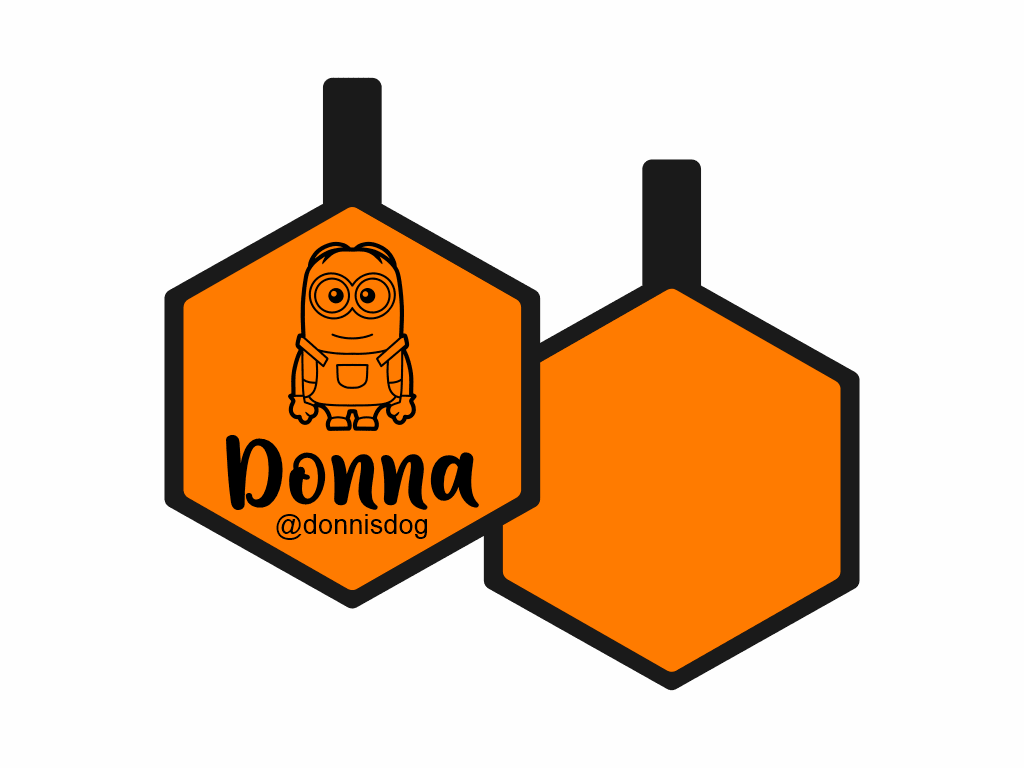 PLACA DE IDENTIFICACIÓN HEXÁGONO - MINION DAVE10