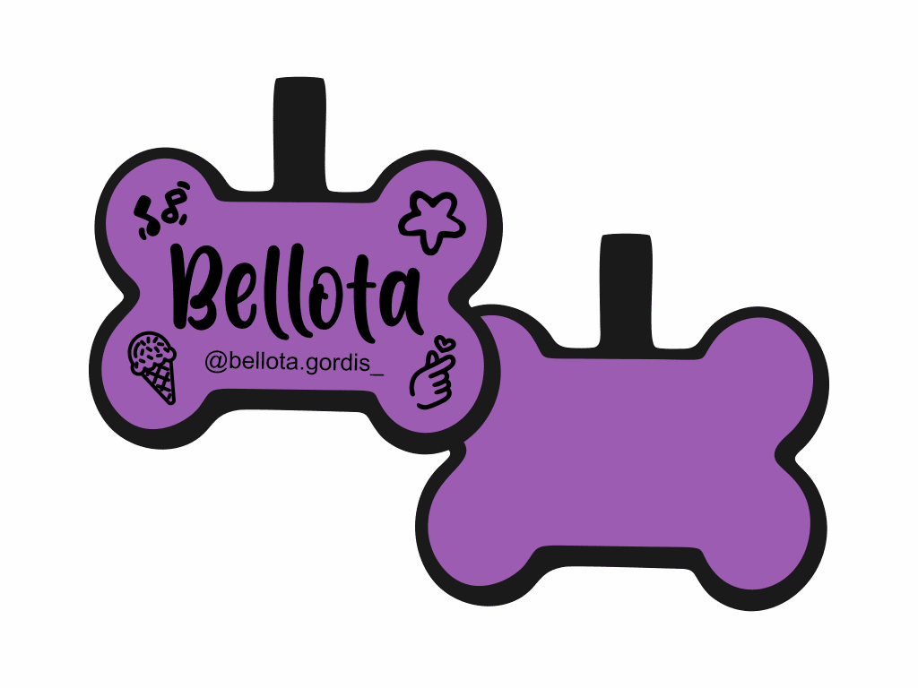 PLACA DE IDENTIFICACIÓN HUESO - LOVELY9