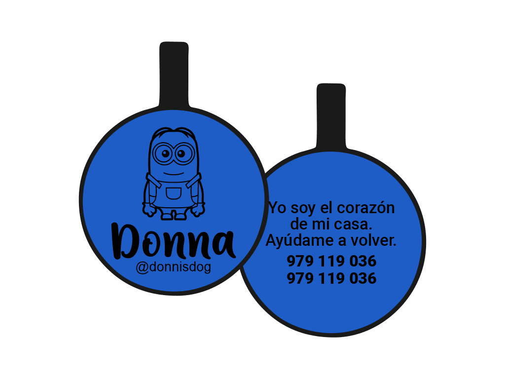 PLACA DE IDENTIFICACIÓN CIRCULO - MININ DAVE1