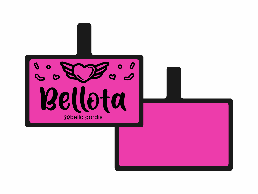 PLACA DE IDENTIFICACIÓN RECTÁNGULO - CORAZON VOLADOR5