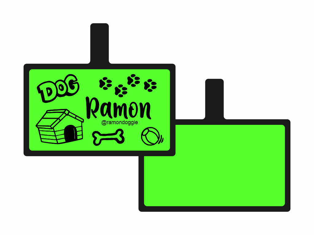 PLACA DE IDENTIFICACIÓN RECTÁNGULO - DOGGIE6