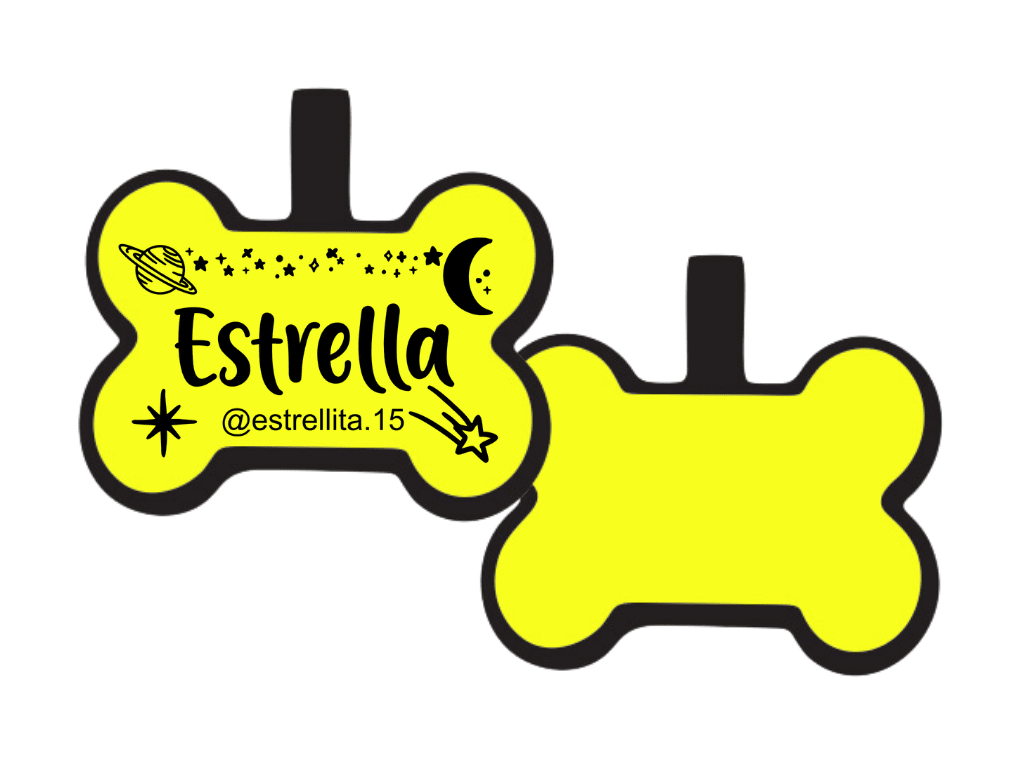 PLACA DE IDENTIFICACIÓN HUESO - ESTRELLA FUGAZ6