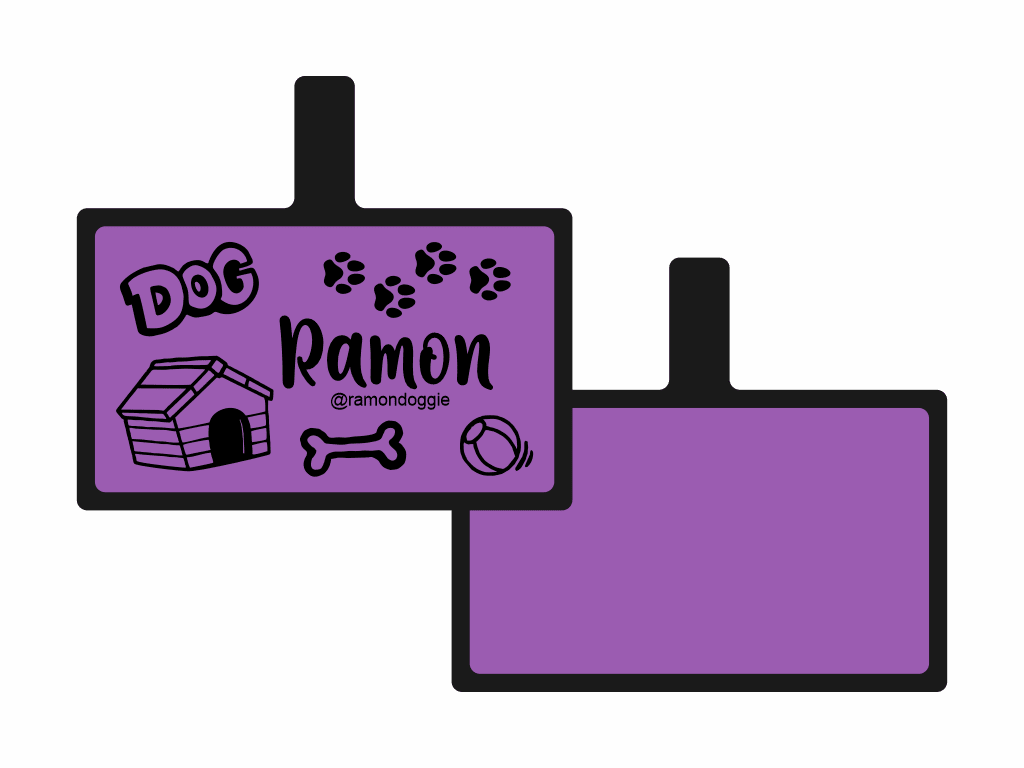 PLACA DE IDENTIFICACIÓN RECTÁNGULO - DOGGIE7