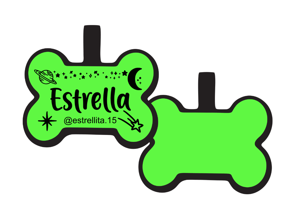 PLACA DE IDENTIFICACIÓN HUESO - ESTRELLA FUGAZ7