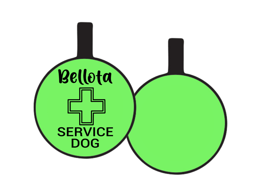 PLACA DE IDENTIFICACIÓN CIRCULO - PERRO DE SERVICIO CRUZ7