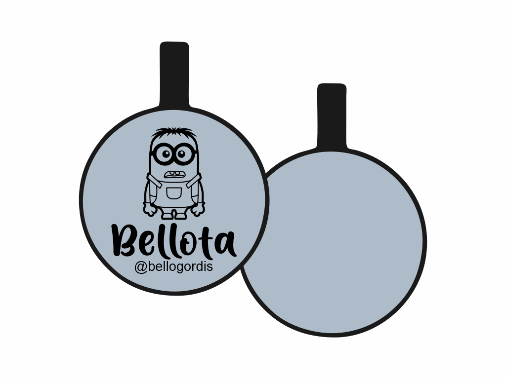 PLACA DE IDENTIFICACIÓN CIRCULO - MINION CARL6